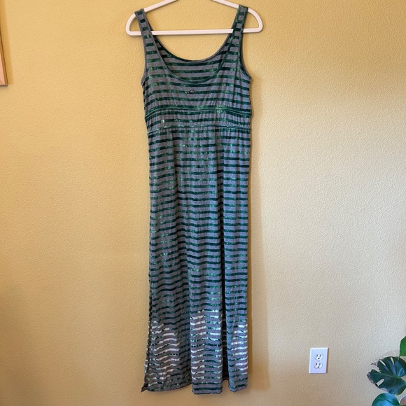 Prana Sleeveless‎ Maxi Dress Green/Gray Women's Size Small - Picture 4 of 7